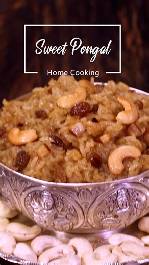 HomeCookingShow on Instagram: "🍯🥣 Sweet Pongal | Sakkarai Pongal | Traditional South Indian Sweet A divine festive classic made with rice, moong dal, jaggery, ghee & cardamom ✨ This temple-style sweet pongal is pure comfort and perfect for Pongal, festivals, or special days ❤️ Want the full detailed step-by-step recipe? Comment ‘Recipe’ in the comment section! 💬 👉 Try this authentic sweet pongal at home 👍 Save & Share for later #SweetPongal #SakkaraiPongal #PongalRecipes #SouthIndianSweets 