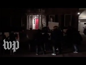 ‘We know where you sleep at night’: Protesters surround Tucker Carlson’s home