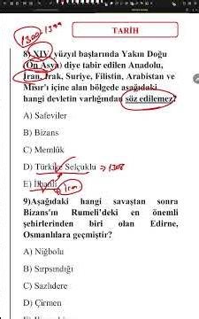Osmanlı Kuruluş Dönemi | Analitik Tarih Soru Çözümü
