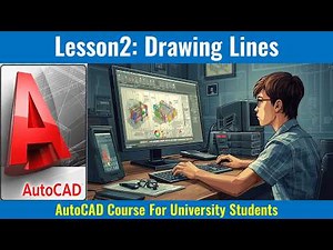 Lesson 2: Drawing lines, Absolute, Relative and Polar coordinate systems | AutoCAD For Beginners