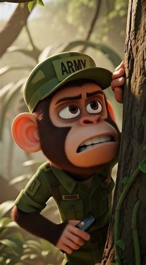 Dinosaur vs Monkey Soldiers | Epic Jungle Cartoon Scene