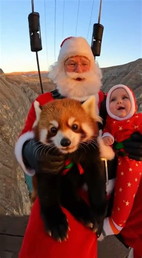 Baby & Red Panda 300ft Canyon Swing 😱🎅