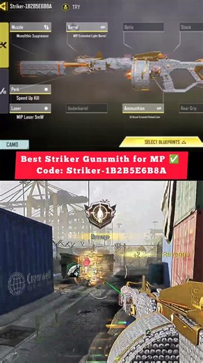Best Legendary Striker [Source Code] 🔥 Gunsmith for MP ✅ 2026 | Best Shotgun Loadout | COD Mobile