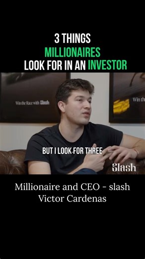 “THE MILLIONAIRES way to select the investors” ​⁠🚀@SlashFinancial #shorts