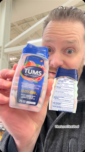 Why Rethink Tums? 🙄 Tums are a go-to solution for heartburn, but they come with some real downsides. Many of their flavors…especially the berry and fruit varieties. Contain artificial colors and flavorings. These synthetic dyes and artificial flavors are best avoided, as they’ve been shown to be problematic for overall health. The Hidden Ingredients 😳 Beyond the active ingredient (calcium carbonate), Tums also contain fillers, binders, and sweeteners like sucrose (sugar), corn starch, and even