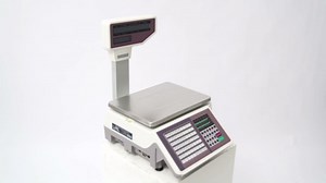 Digital Price Computing Scale with Thermal Label Printer | Food Scale | 60lb Capacity | Electronic Weight Scale | Commercial Meat Produce Weight Scale | Double-Sided Supermarket Scale