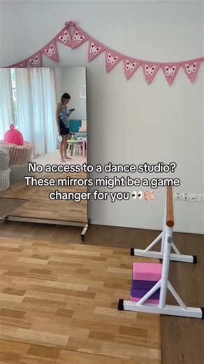 No dance studio access, no problem! Our shatterproof mirrors will make your home dance space fe | Free Movement Solutions