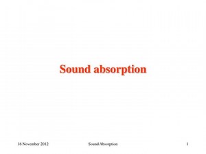 PPT - Sound absorption PowerPoint Presentation, free download - ID:2950212