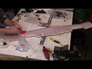 How to cover foam wing cores with water/wood glue and news print