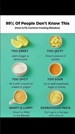 How to Fix Common Cooking Mistakes | Find Out Easy Kitchen Hacks to Save Your Meals #KitchenHacks