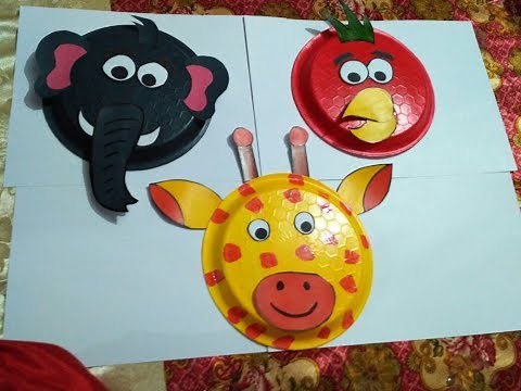 How to make paper plates animal faces by tchh