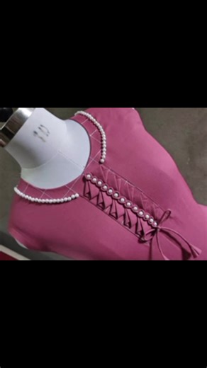 Latest Pakistani Neck Design with Buttons and Lace - College Girls Fashion