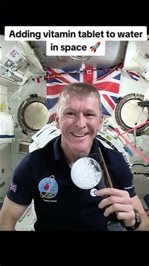 SPACE FOAM! 🤯 Vitamin Tablet Explodes in Zero Gravity