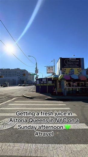 Traveling to nyc , visiting a random corner juice bar in Astoria . It was so fresh and delicious and I got 21oz of fresh juice for $9 dollars plus tax. #vlog #queens #nyc #astoria #travel