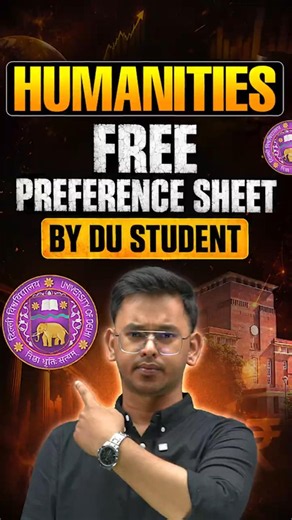 DU Free Preference List For Humanities by DU Senior 🎓 | DU CSAS Preference List 2026