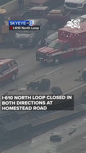 13 Alert Traffic 🚨 A wreck involving a truck on the westbound lanes of the I-610 North Loop has caused officials to shut down all mainlanes in both directions. #abc13 #lostload #roadclosed #htxtraffic