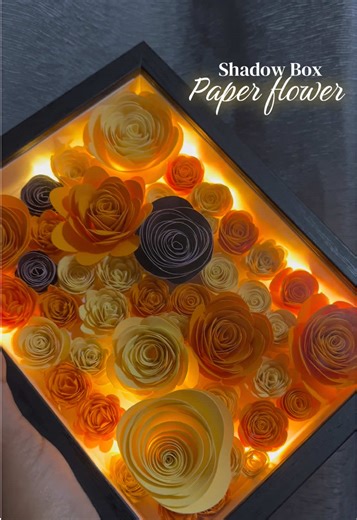 Valentine’s Day Shadow Box with Paper Flowers