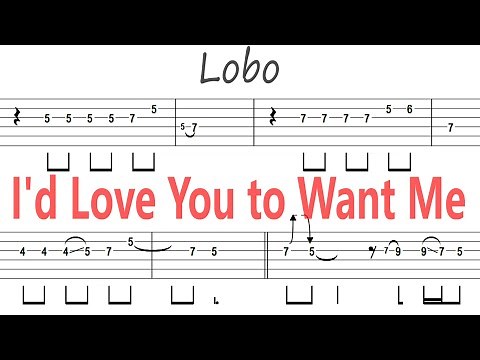 Lobo - I'd Love You to Want Me / Guitar Solo Tab+BackingTrack