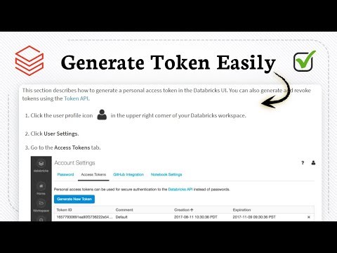 How to generate access token in databricks (API Ready)