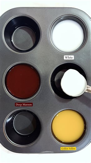 Guess the Color | White + deep maroon + golden yellow #colormixing #amazing