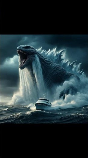 Brave Cat vs. Godzilla! ⚓️🔥 #Shorts