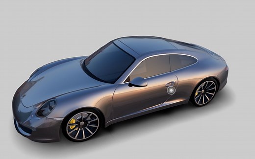 threejs汽车模型glb文件导入加载进度显示