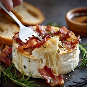 Camembert bacon miel romarin Liste des ingrédients → Produits laitiers 1 Camembert entier (environ 250 g) → Charcuterie 100 g de bacon ou lardons → Épicerie et condiments 1 cuillère à soupe de miel liquide .... 𝐋𝐚 𝐫𝐞𝐜𝐞𝐭𝐭𝐞 𝐜𝐨𝐦𝐩𝐥è𝐭𝐞 👇👇👇 | Recettes faciles et rapides