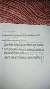 Activity 5: ConclusionFormulate a comprehensive conclusion by... | Filo