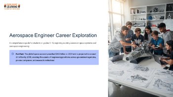 Aerospace Engineer Career Exploration 101 Grades 4-12 PPTX Slides Career Lesson