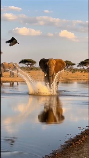 Elephant’s Near Miss! One Wrong Kick Could’ve Ended the Boar’s Dive 😱🐘🐗