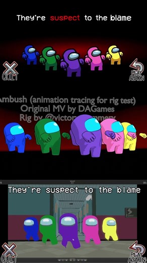 Among Us Ambush Animation Comparison #amongus #shorts