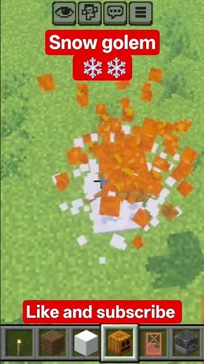 How to make a snow golem in Minecraft snow ❄️❄️