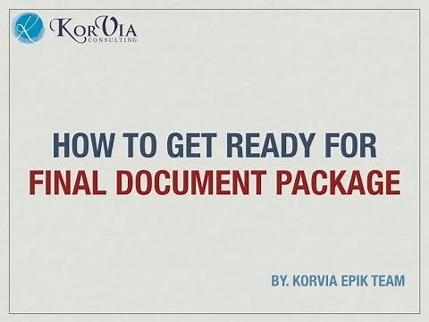 EPIK Application - How to prepare Final Documents Webinar