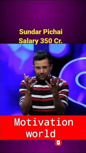 Sundar Pichai Google CEO salary 350 Cr. - by Sandeep Maheshwari | #shorts | Motivation world