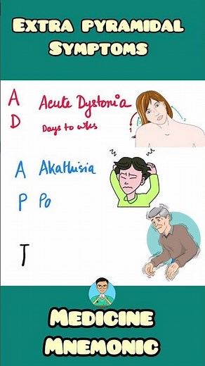 Extrapyramidal symptoms (EPS) easy mnemonic for USMLE, NEET PG, INICET, NCLEX