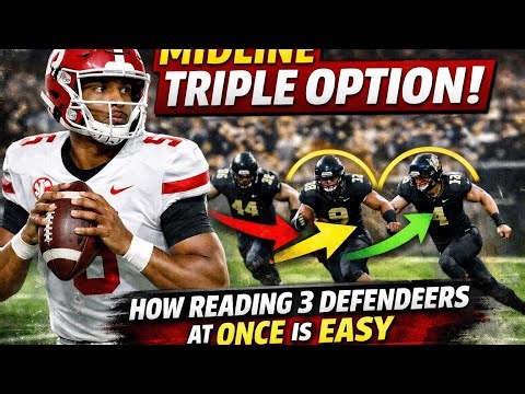 Midline Triple Option: How Reading 3 Defenders at Once is EASY
