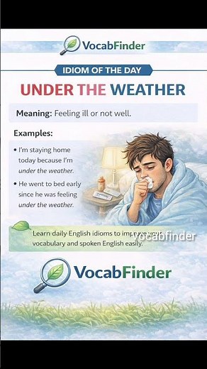 #idiomoftheday | Under the Weather 🌧️ | Meaning & Examples | English Shorts #undertheweather