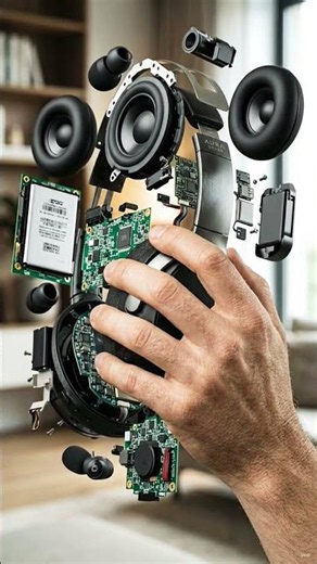 What's Inside Wireless Headphones? 🎧🤯 #Shorts