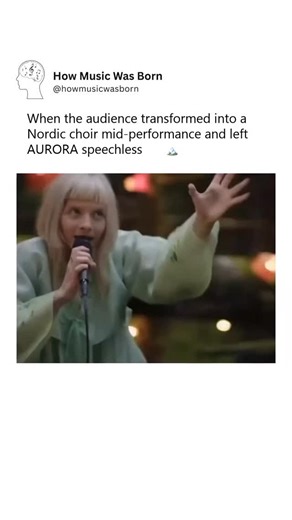 How Music Was Born on Instagram: "AURORA has always been known for her ethereal connection to her fans, but this performance took that bond to a transcendental level. During a live set, the crowd didn’t just sing along; they harmonized with such precision and haunting beauty that the singer herself was visibly moved to silence. This spontaneous transformation turned a standard concert into a massive, improvised Nordic choir, echoing through the air with a chillingly beautiful resonance 🌬️✨. ​Th