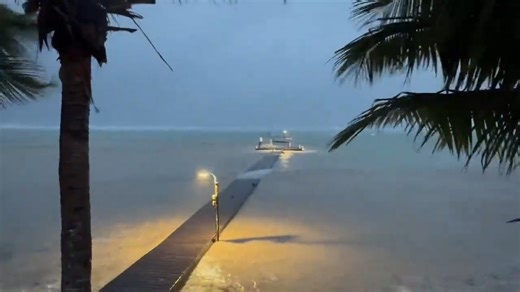 4.2K views · 54 reactions | A high storm surge swept up sands across the Cayman Islands on July 4th, with this footage showing a pier on the East End of #GrandCayman being overtaken by the rough seas of then-Major Hurricane Beryl. Credit: Gannon Rutty via Storyful | WeatherBug | Facebook