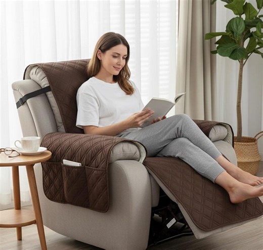 Waterproof Recliner Cover, Quilted Non Slip Sofa Protector for Pets, Washable Armchair Slipcover With Pockets, Furniture Guard for Dogs - Etsy