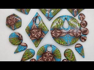 Triadic Cane "SEA" - 1 basic cane, 3 patterns - polymer clay tutorial incl. color mixing recipes