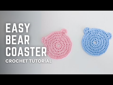 Bear Crochet Coaster 🧸 | Easy Beginner Crochet Tutorial | First Crochet Project