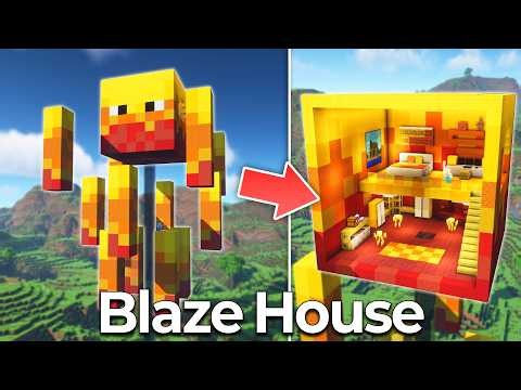 ⛏️ Minecraft Tutorial :: How to build a Giant Blaze Statue House 🔥 [마인크래프트 거대한 블레이즈 모양 집짓기 건축강좌]