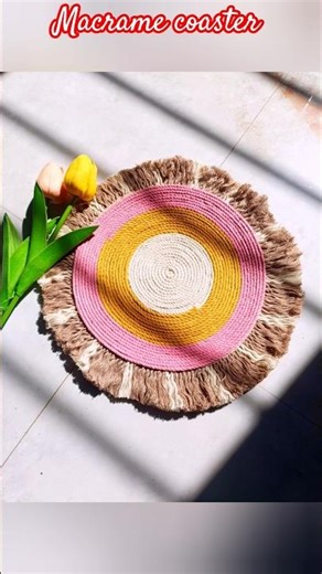 macrame coaster making #shorts