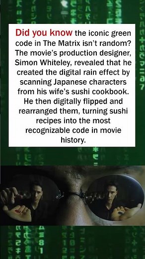 The Matrix (1999) code visual effect fact #shorts #moviefacts