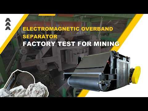 Built for mining: heavy-duty electromagnetic separator in testing.