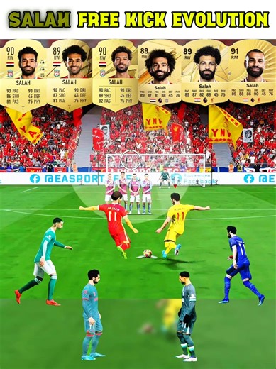 Evolution Of Salah√ Free Kicks From FIFA 21 To EA FC 26 #freekickgoals #mosalah #mohsalah #fc26