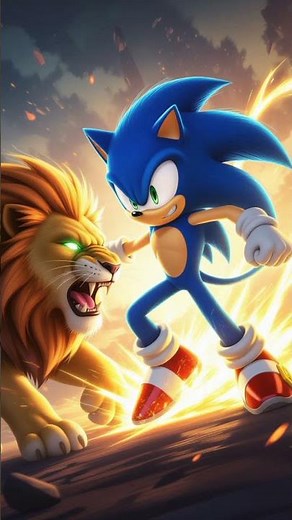 Sonic vs Lion 🦁 The Ultimate Power Clash | Epic Fight Scene | Cinematic Battle 2025