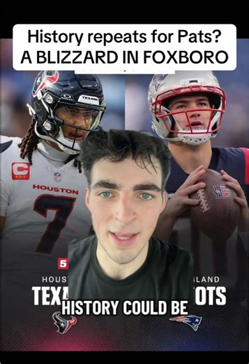 NFL Playoffs: History may be repeating with a Blizzard in Foxboro during Texans vs Patriots #nfl #football #fyp #texans #patriots